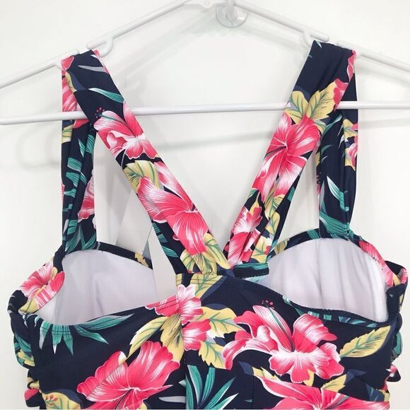 Cocopear Blue Tropical Print Swimsuit Dress -NEW - Picture 5 of 14